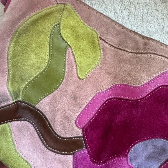 Coach special edition 2004 poppy for peace pink floral suede bag rare! - Picture 5 of 7